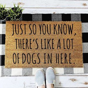 Urban Owl Lots of Dogs Doormat - 18" x 30"